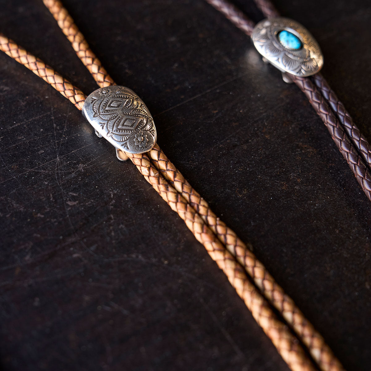 No.11 Braided Leather Bolo Tie | Sterling Silver