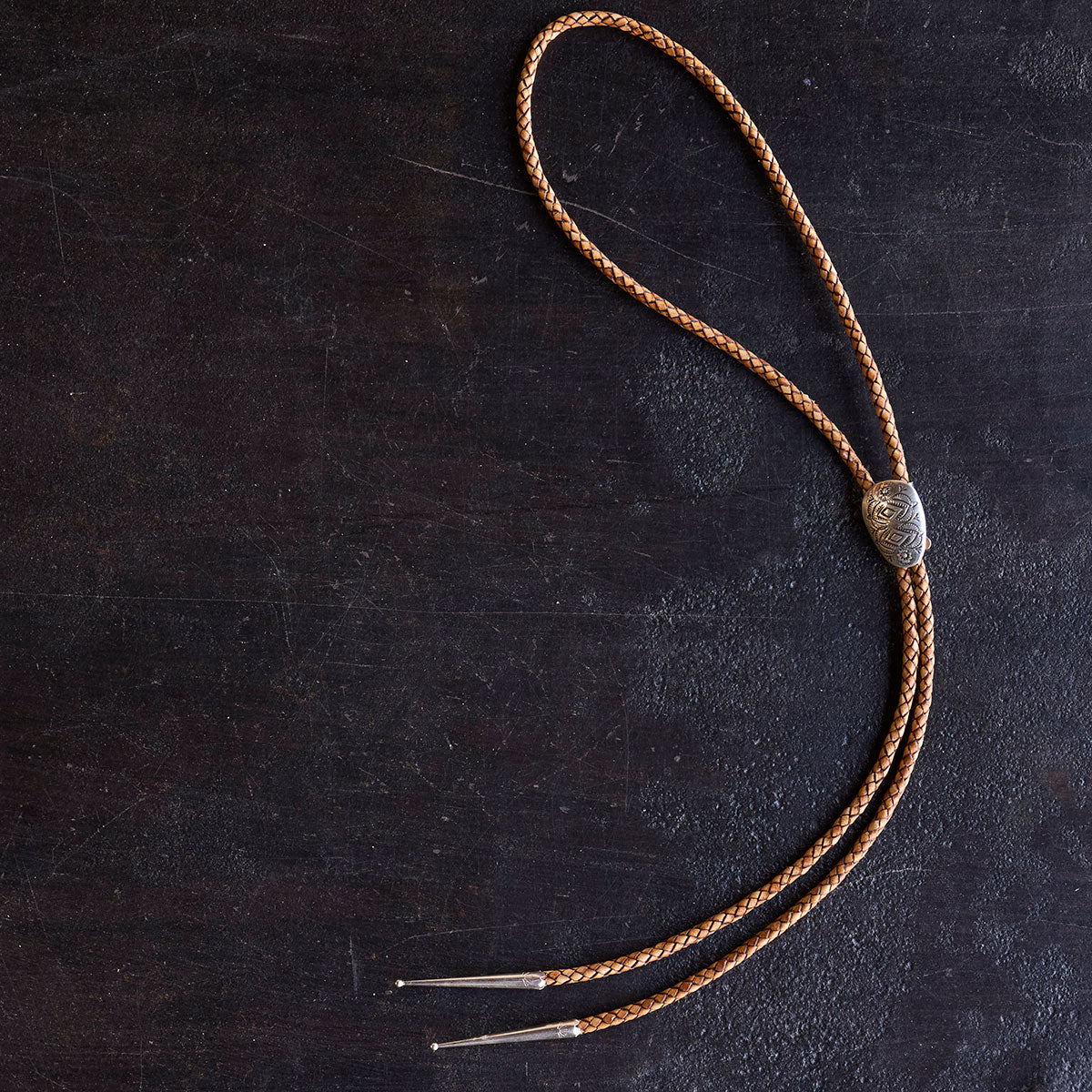 No.11 Braided Leather Bolo Tie | Sterling Silver