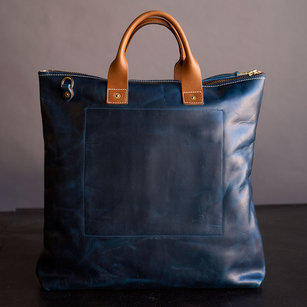 No.160 Primo Tote | Horween® Indigo & Tan