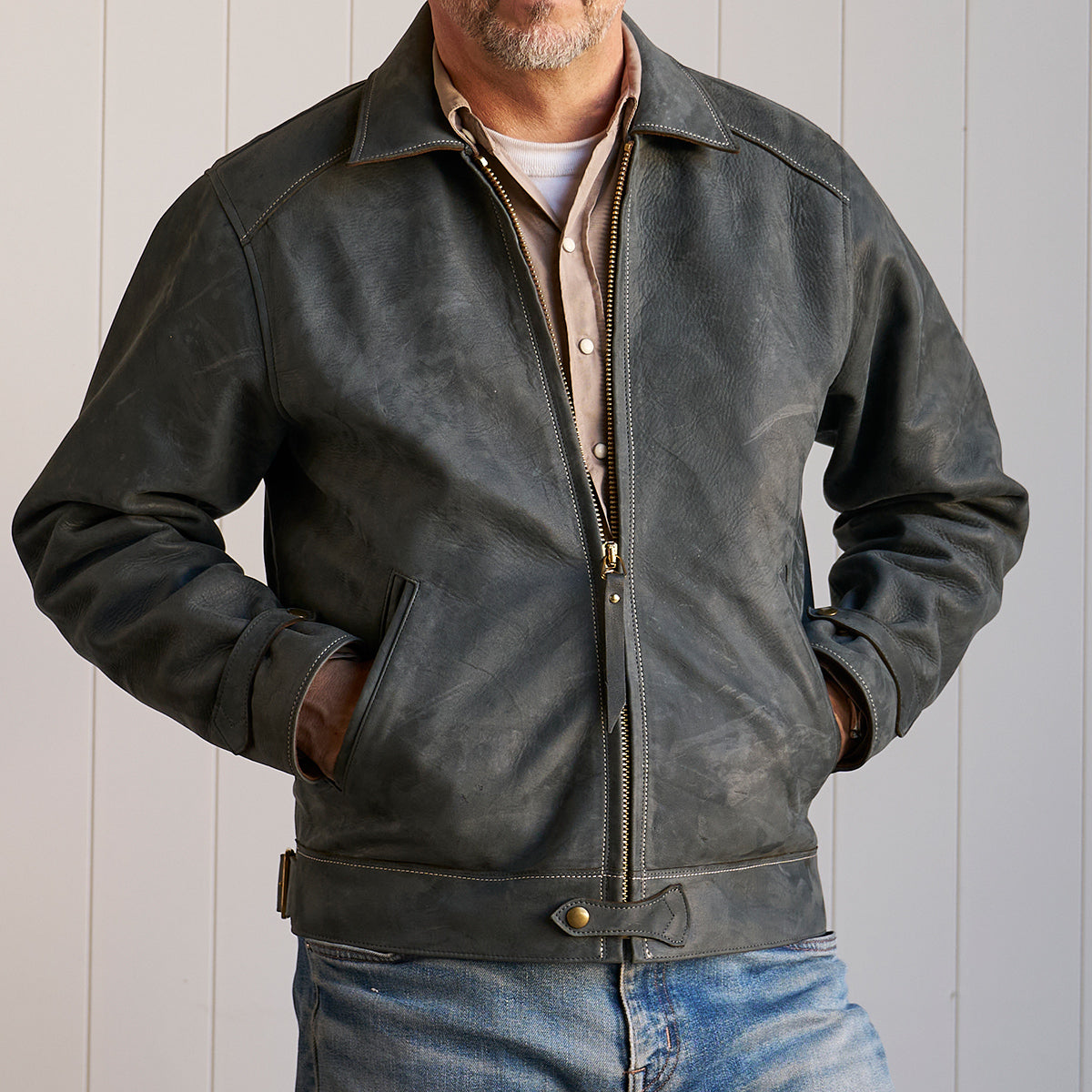 No.69 Union Jacket | Olive-Tanned Horsehide (Wenge)