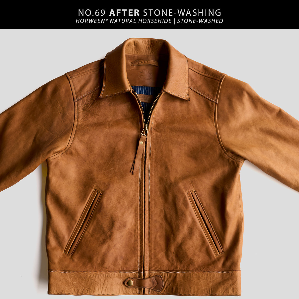 No.69 Union Jacket | Stone-Washed Horween® DHF Horsehide