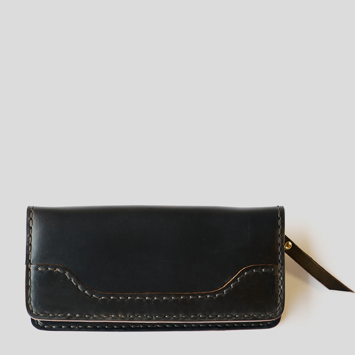 No.830 Garrison Shell & Horse Long Wallet | Black