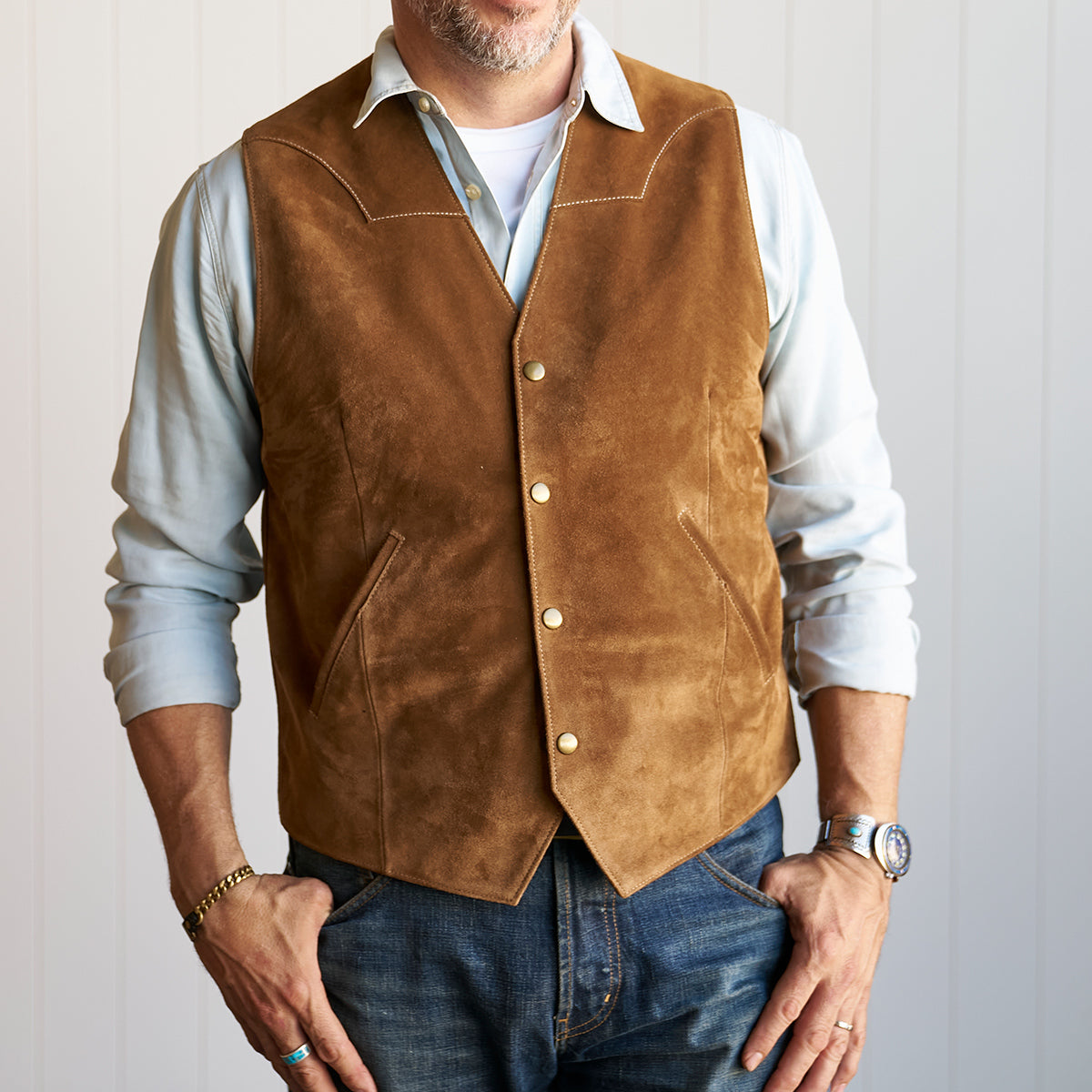 No.480 Fremont Vest | Brown Suede LE