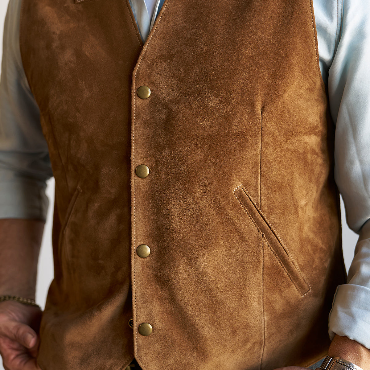 No.480 Fremont Vest | Brown Suede LE