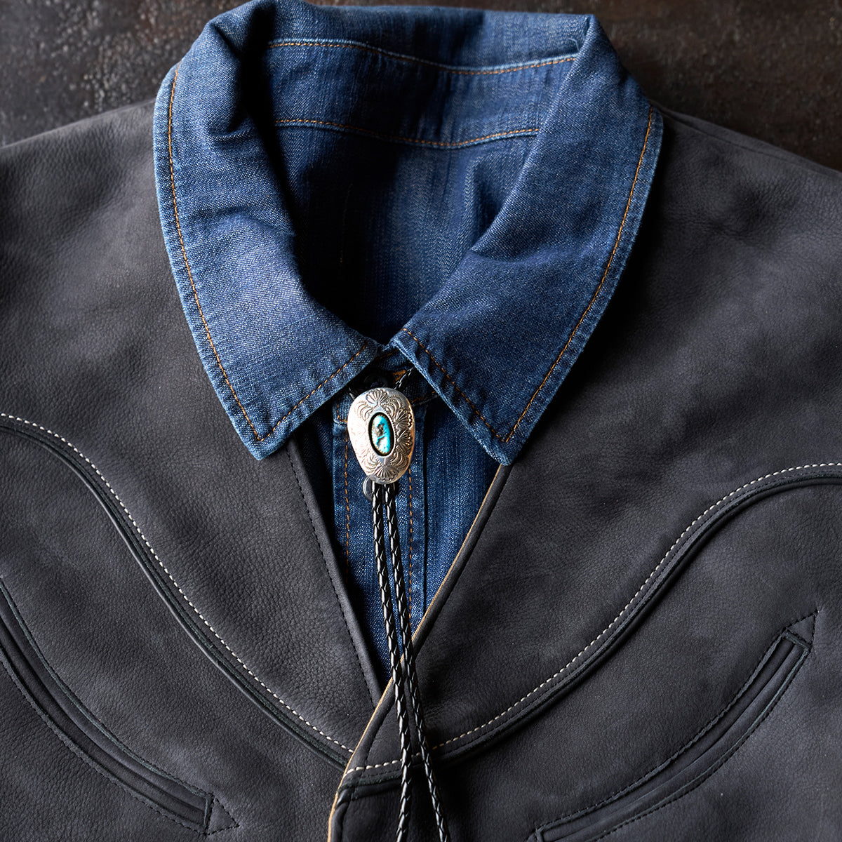 No.484 Vaquero Vest | Charcoal Nubuck