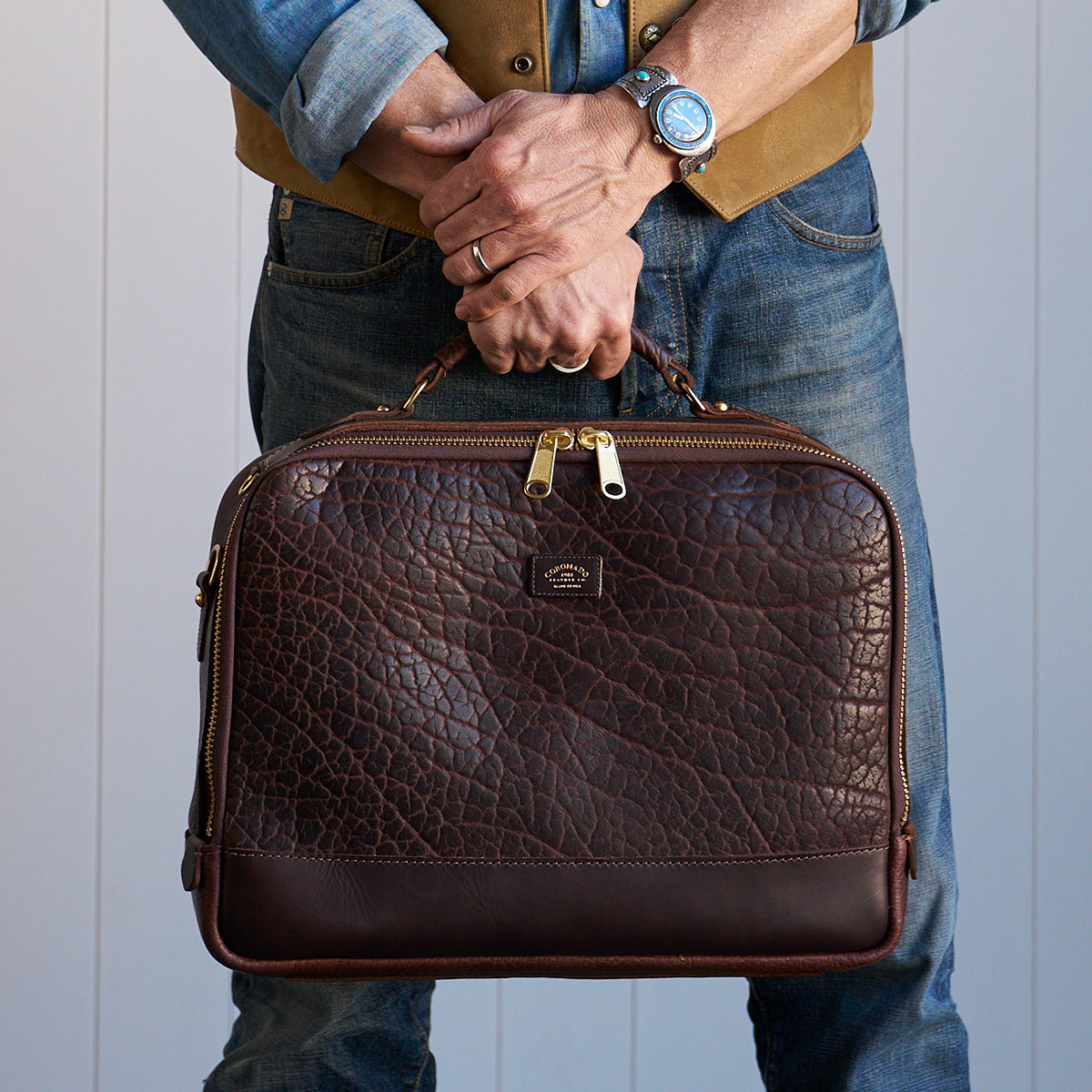 No.540 Attaché Case | LE Bison Brown