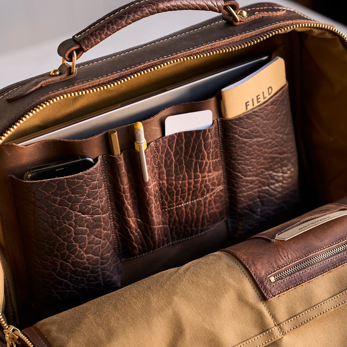 No.540 Attaché Case | LE Bison Brown