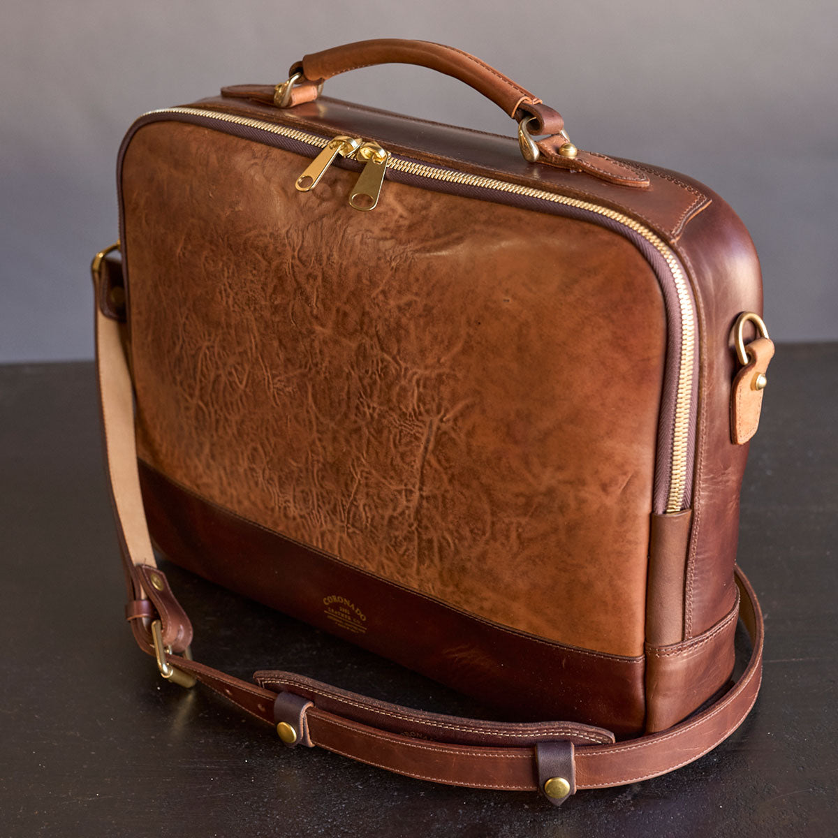 No.541 Chicago Shell Briefcase | Horween® Tumbled Bourbon Cordovan