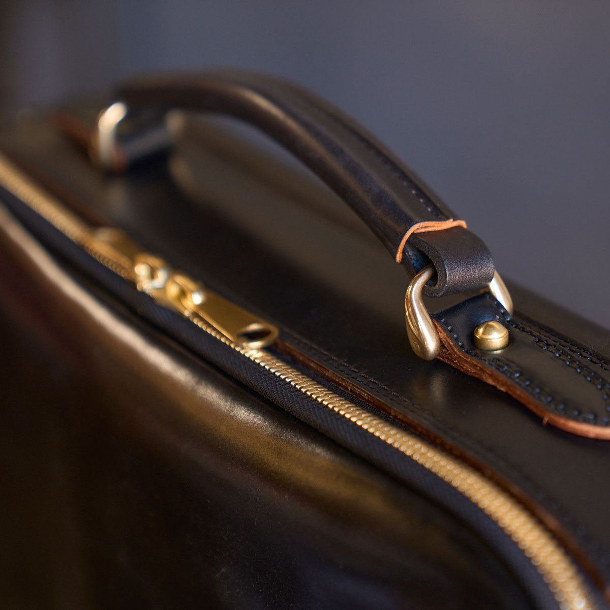 No.541 Chicago Shell Briefcase | Horween® Black Cordovan
