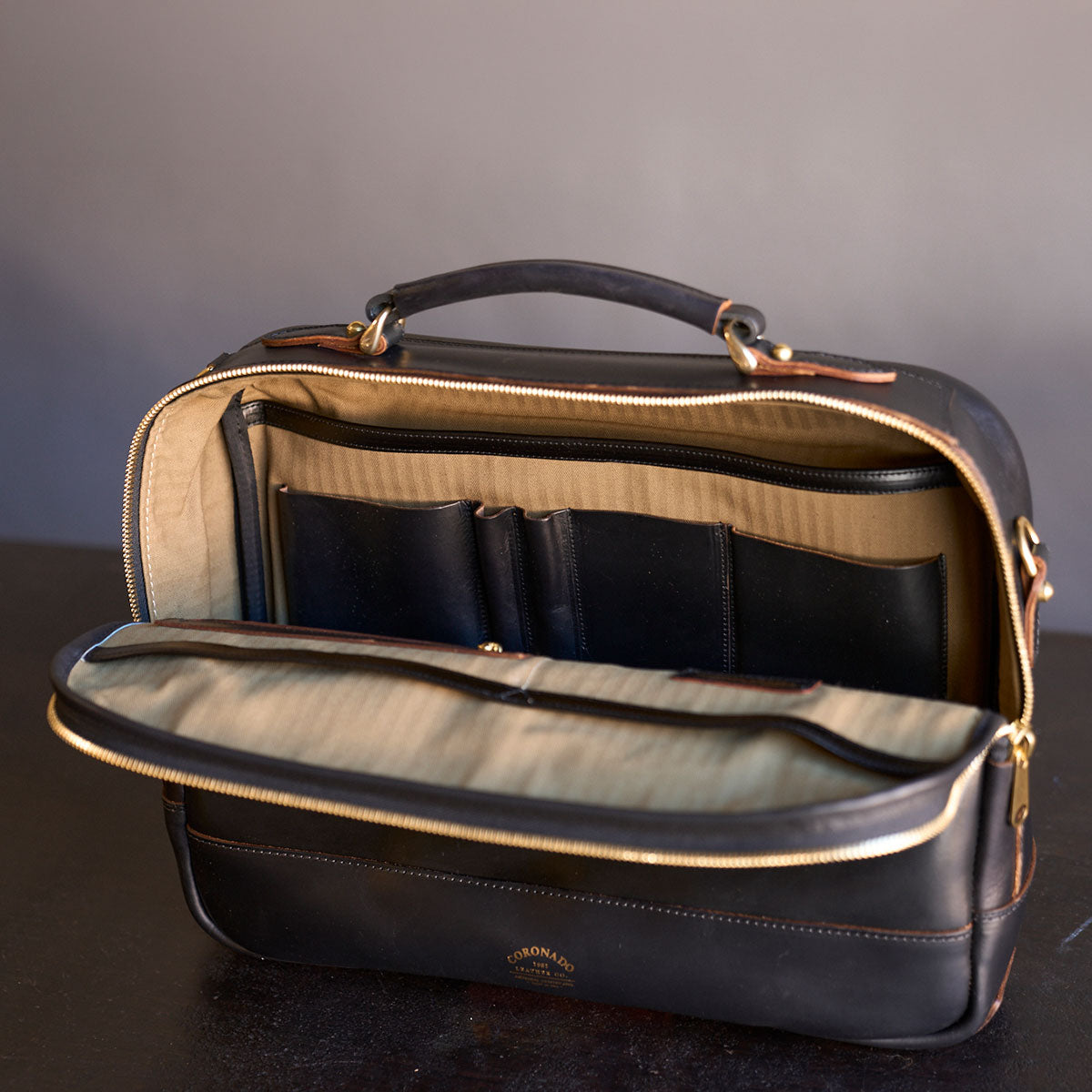 No.541 Chicago Shell Briefcase | Horween® Black Cordovan