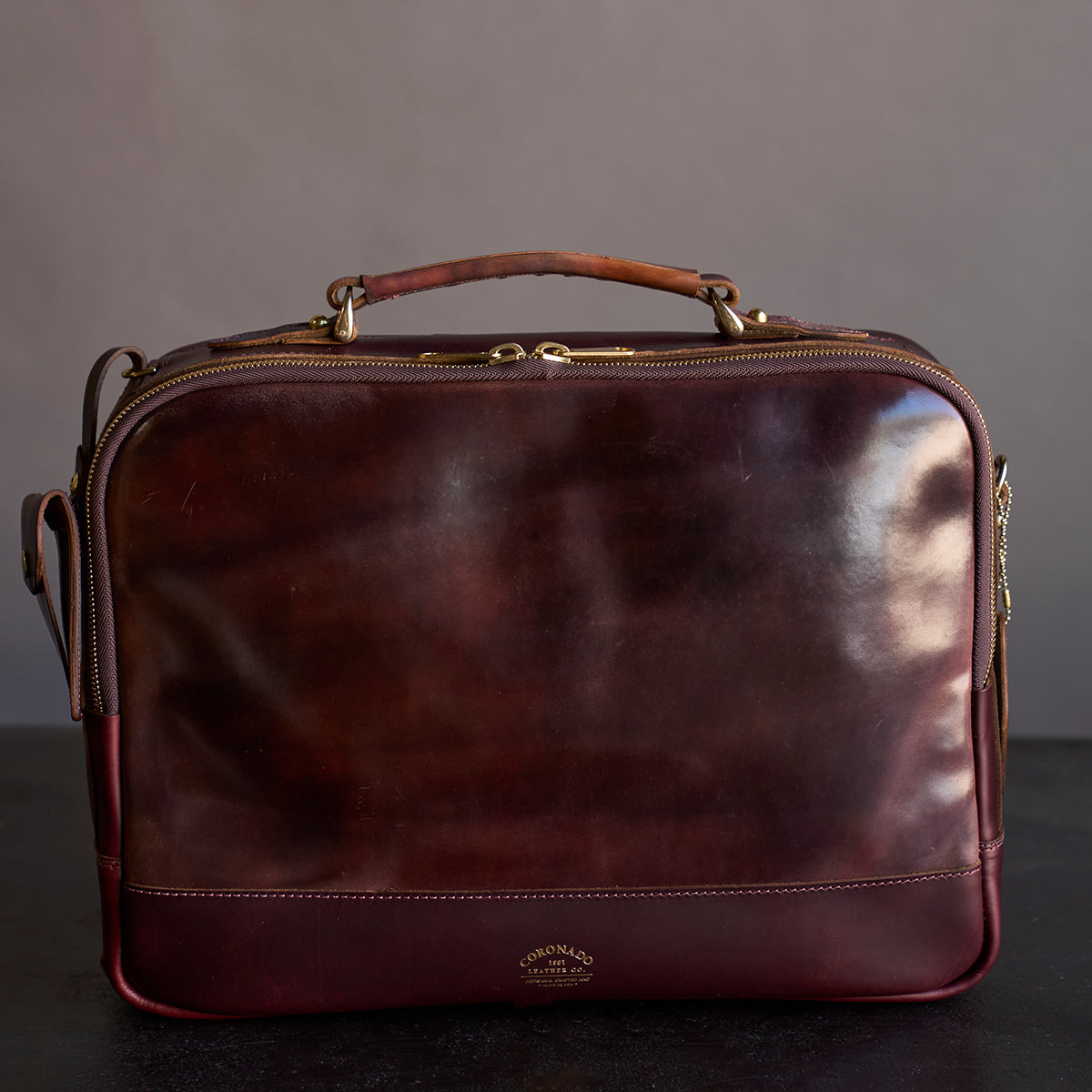 No.541 Chicago Shell Briefcase | Horween® Marbled #8 X2