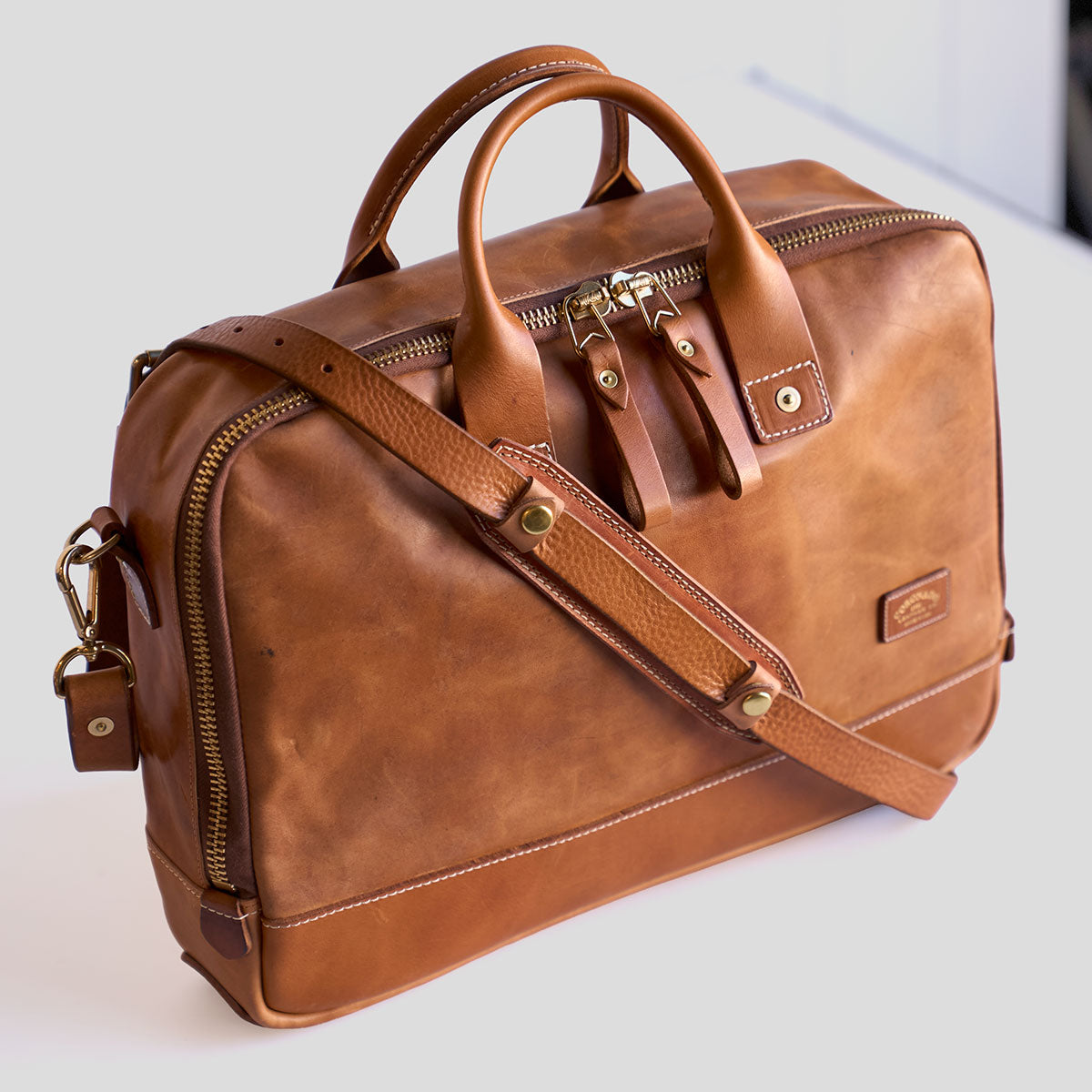 No.545 Natural SD Briefcase | Horween® Horsehide & Latigo