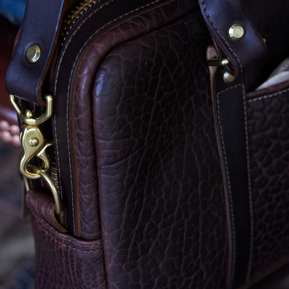 No.551 Slim Briefcase | Bison Brown