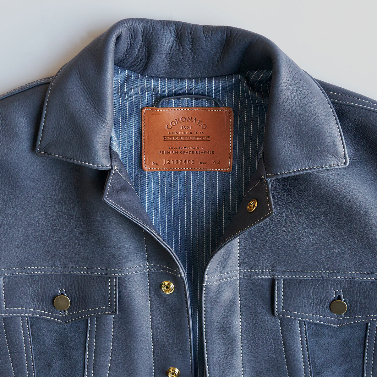 No.210 Dean Jacket | Deerskin Indigo