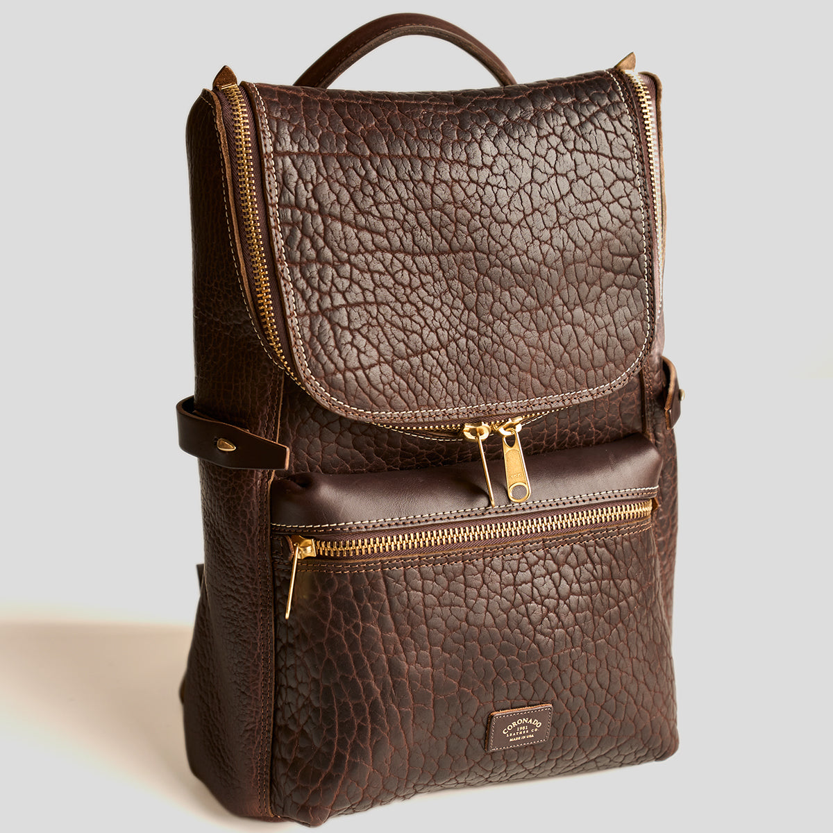 No.755 Top-Zip Backpack | Bison Brown