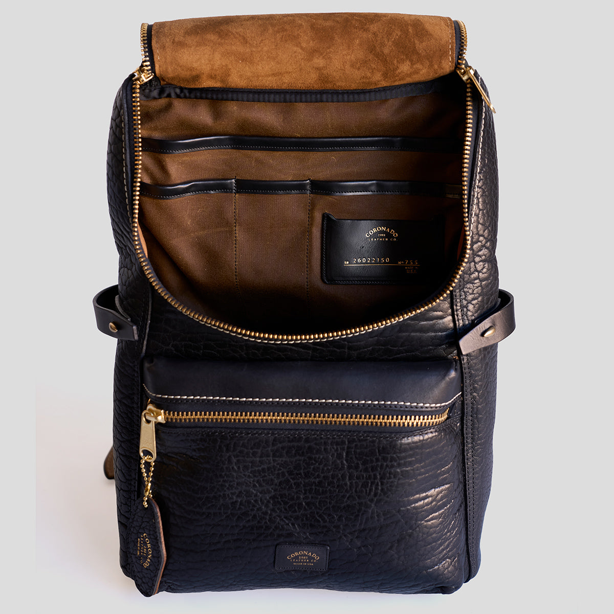 No.755 Top-Zip Backpack | Bison Black