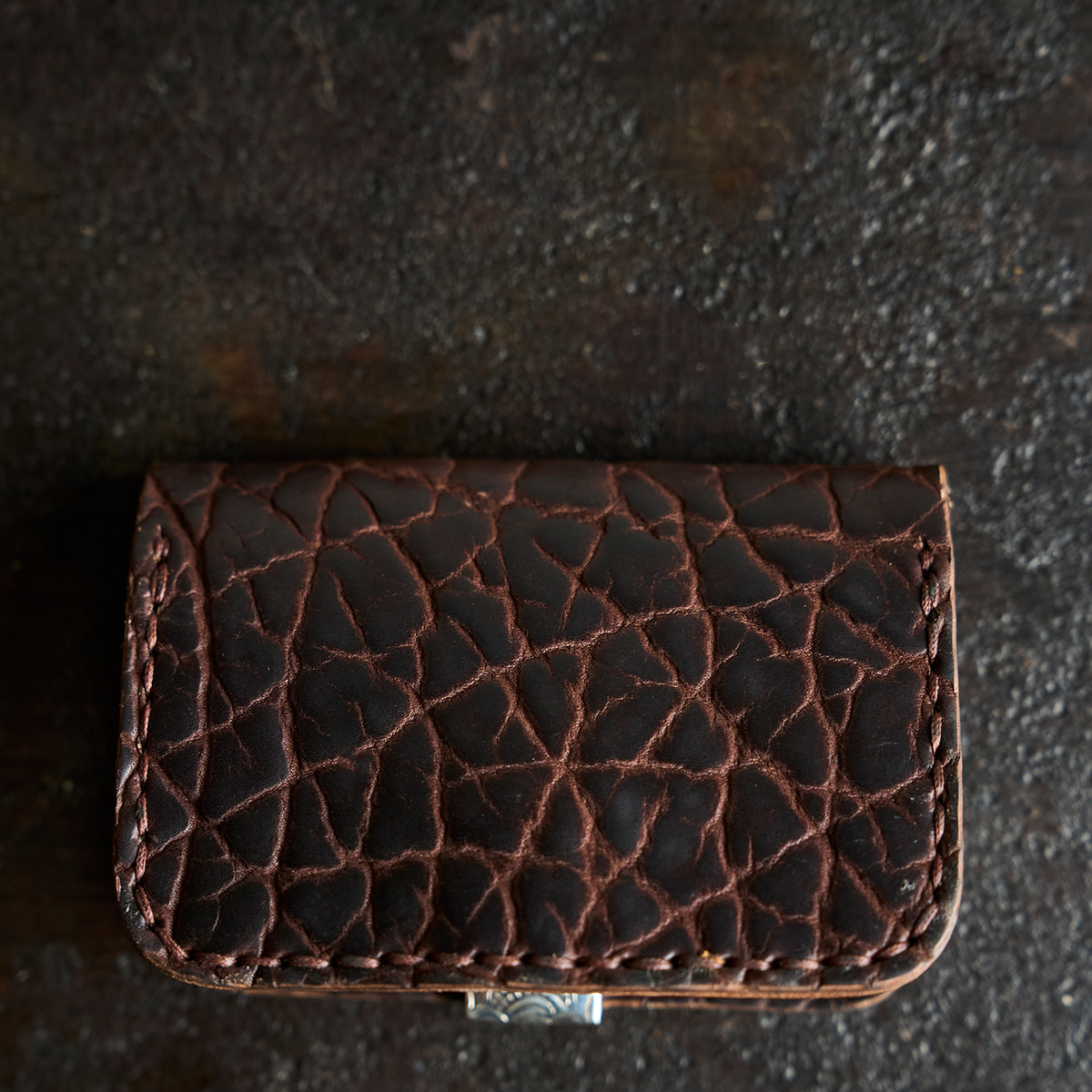 No.14 Heritage Silver Clip Wallet | Brown Bison