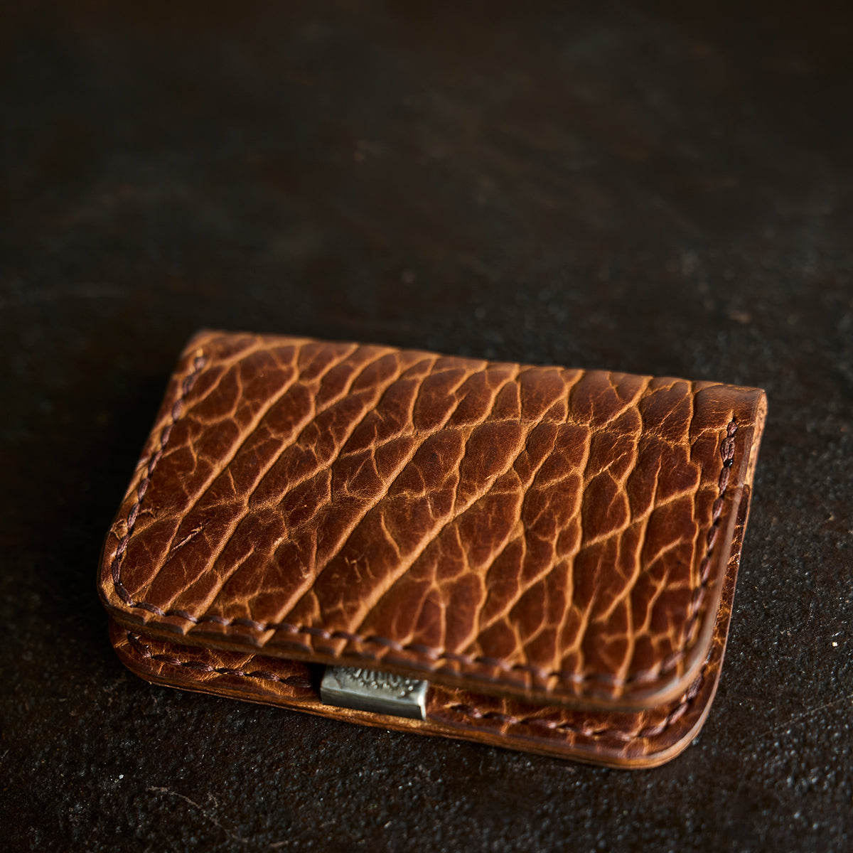 No.14 Heritage Silver Clip Wallet | Walnut Bison