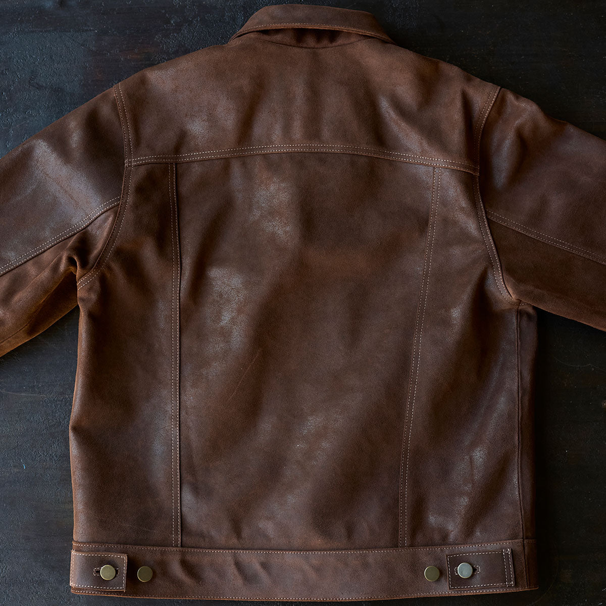 No.210 Dean Jacket | Waxed Suede Brown