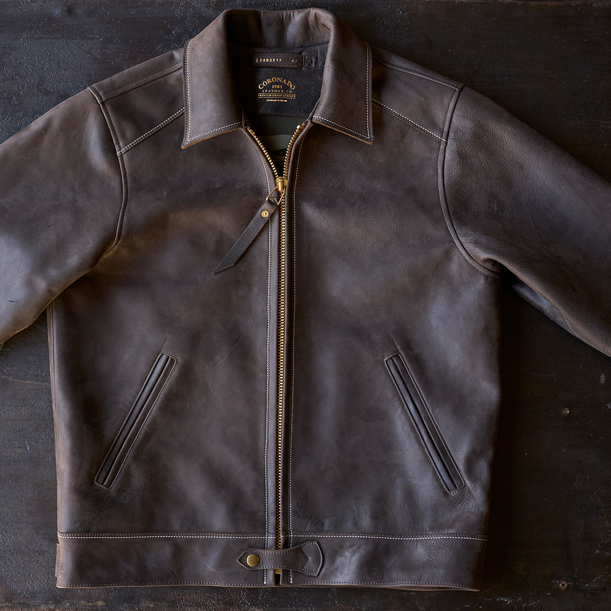No.69 Union Jacket | Olive-Tanned Horsehide (Wenge)