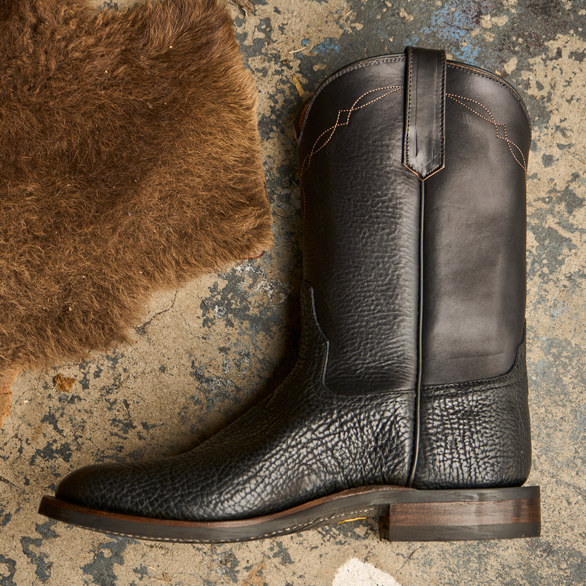Roper Boot No.10 | Horween® Black Bison (PRE-ORDER)