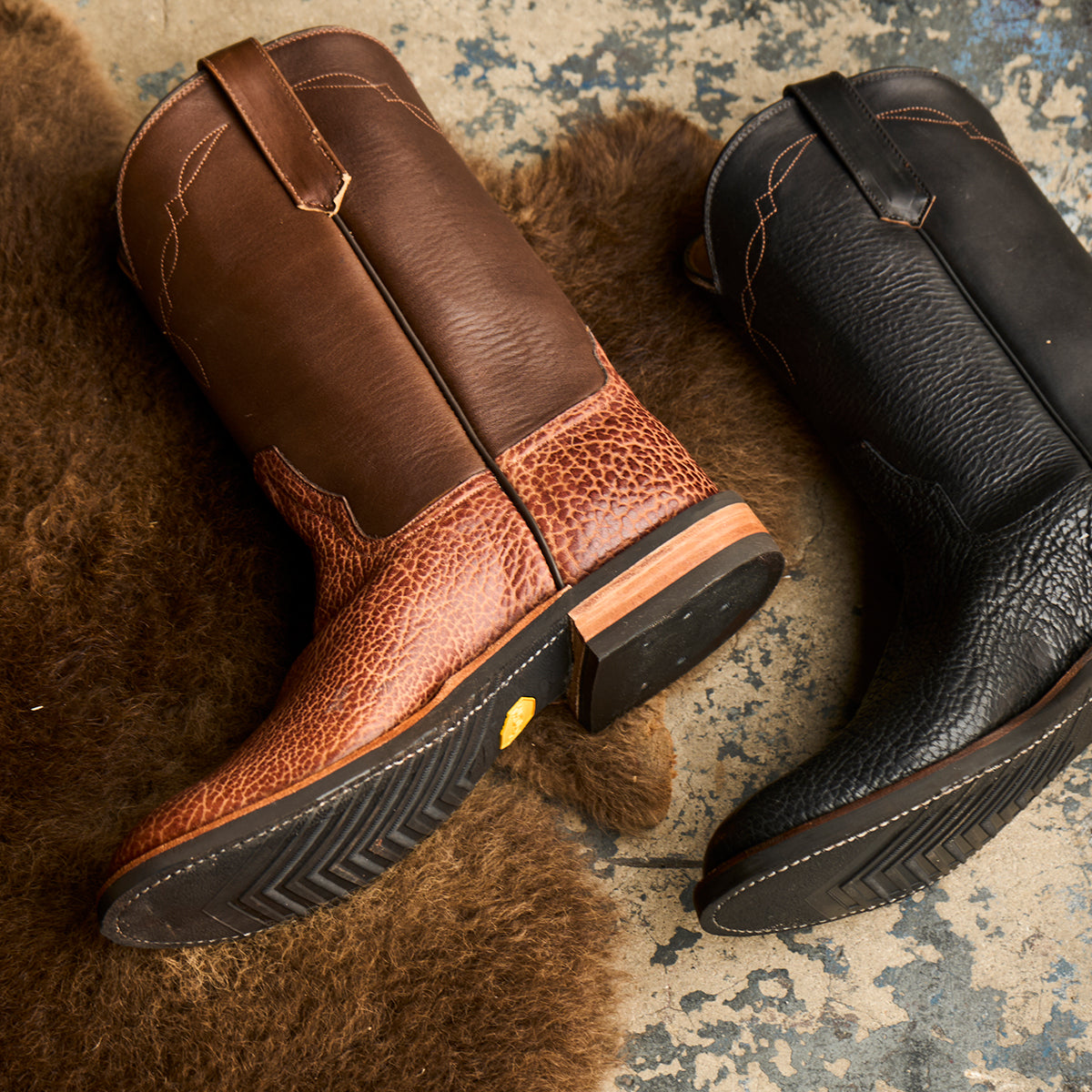 Roper Boot No.10 | Horween® Black Bison (PRE-ORDER)
