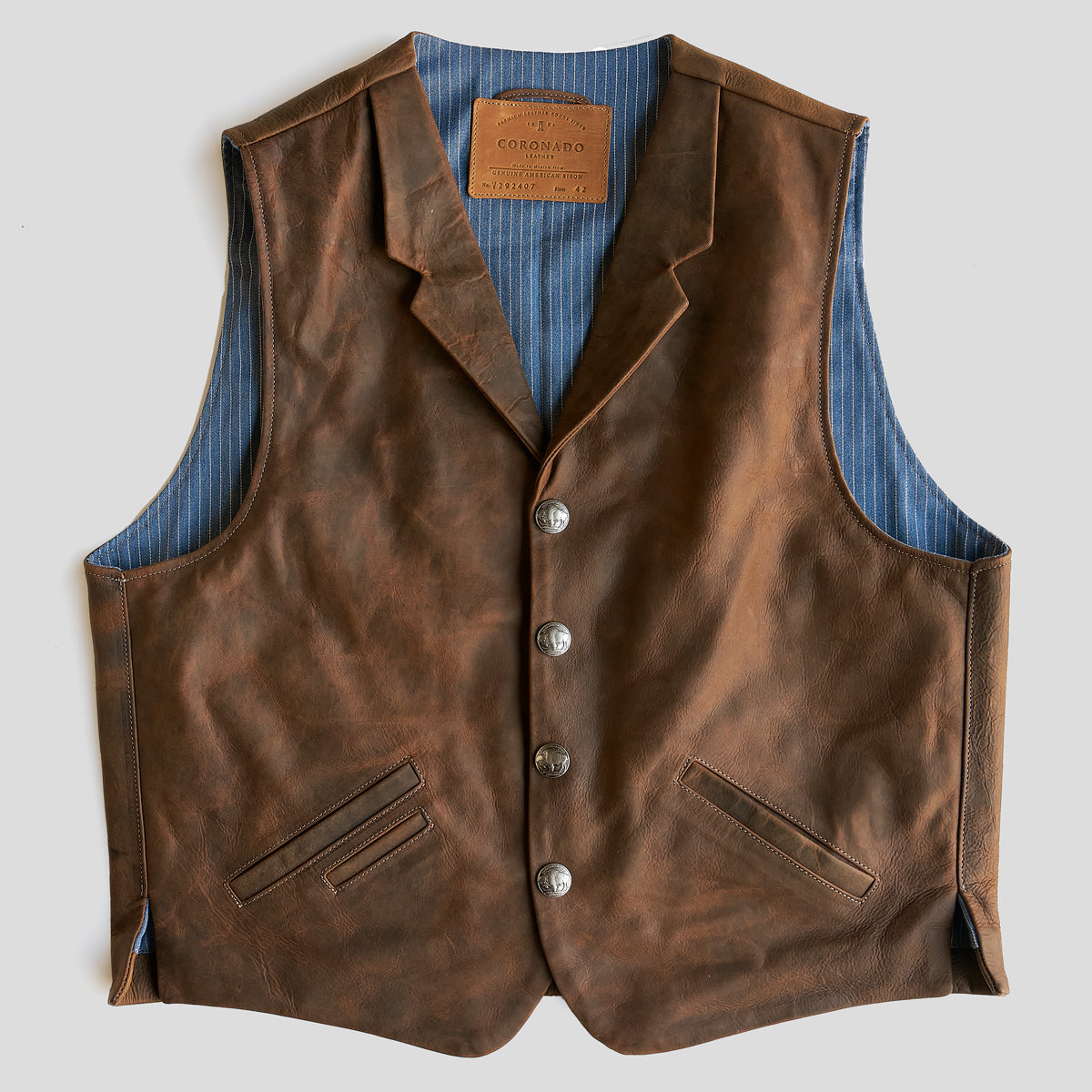 The No.29 Lapel Vest | Indy Bison Brown