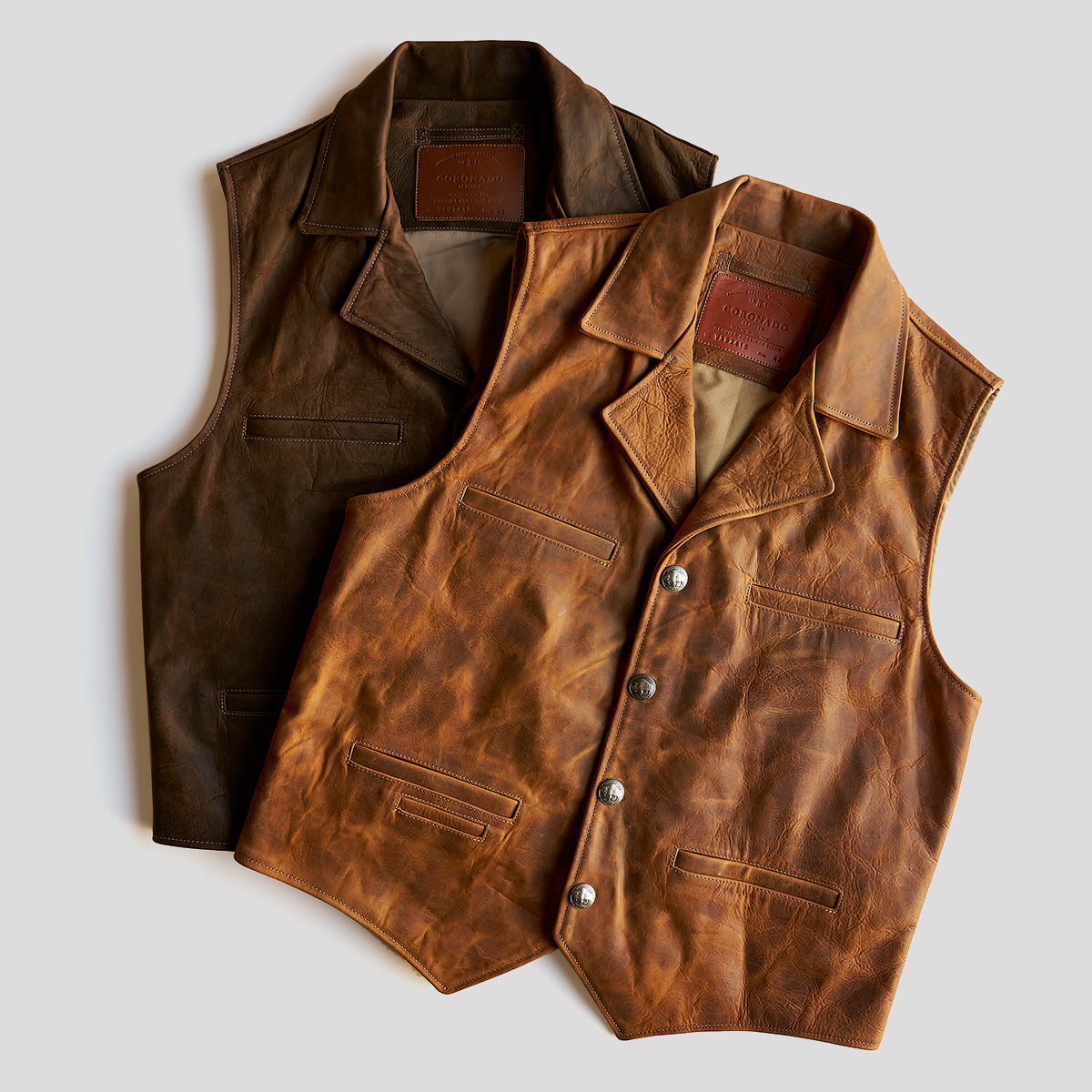 No.39 Indy Bison Ranchers Vest | Saddle Tan