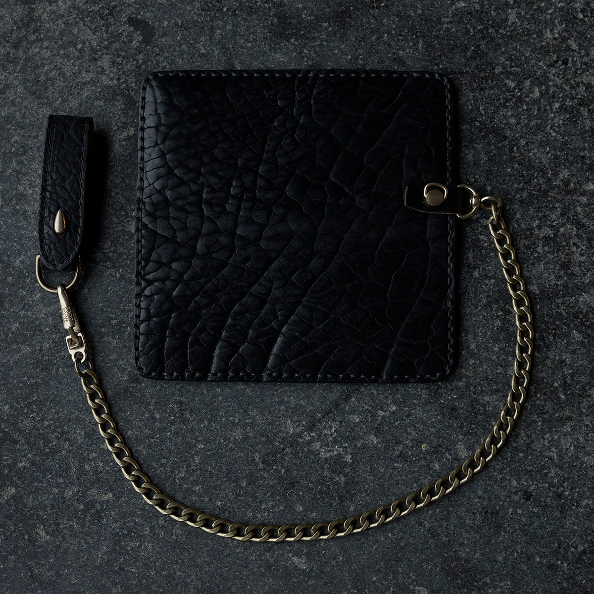 NO.830 Long Wallet | Shrunken Bison Black