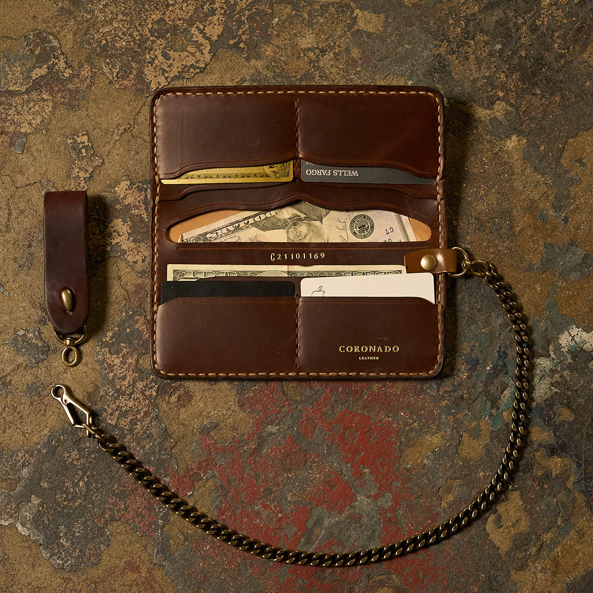 No.830 Horween® Shell Chain Wallet No.9