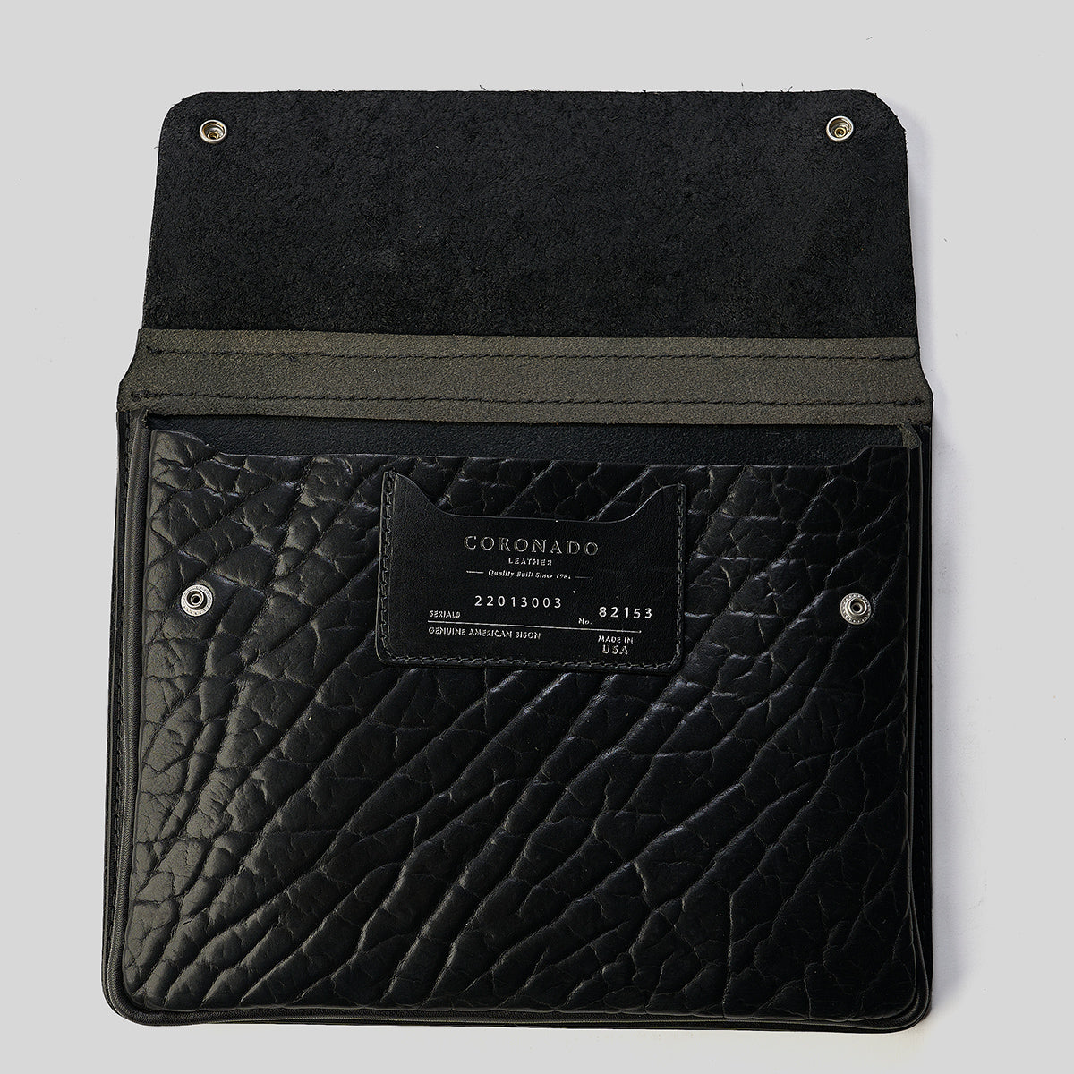 Shrunken Bison & Horween® Hard Cases | Black