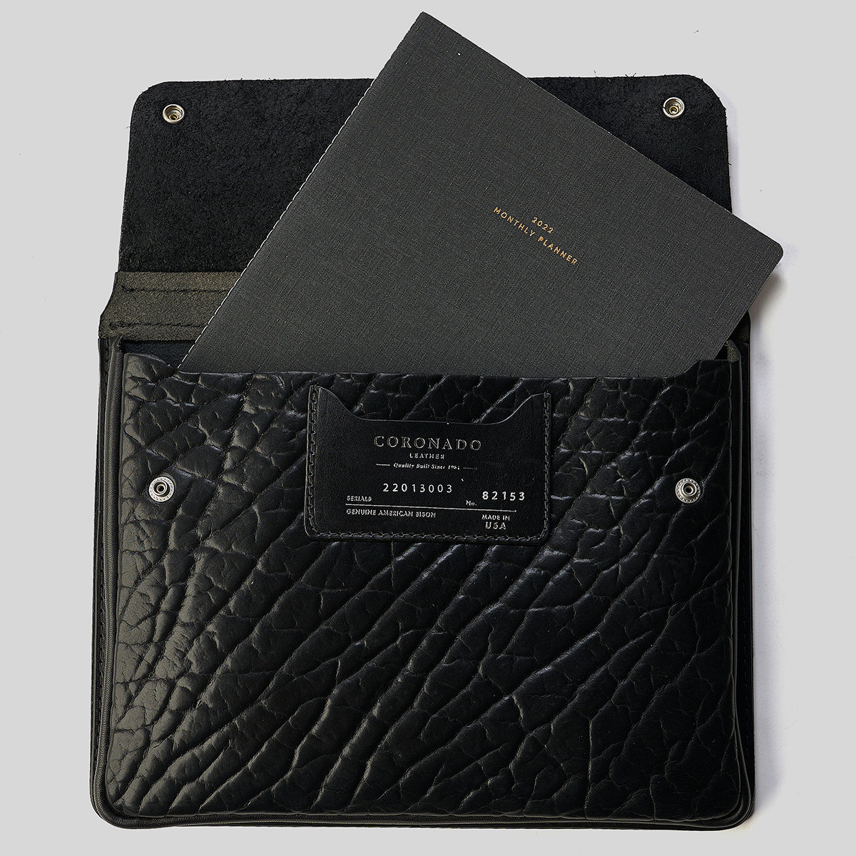 Shrunken Bison & Horween® Hard Cases | Black