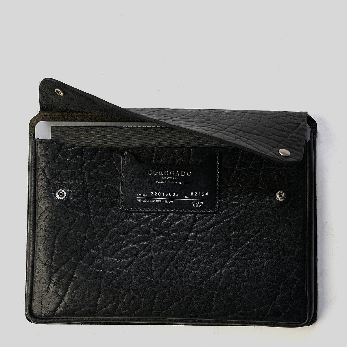 Shrunken Bison & Horween® Hard Cases | Black