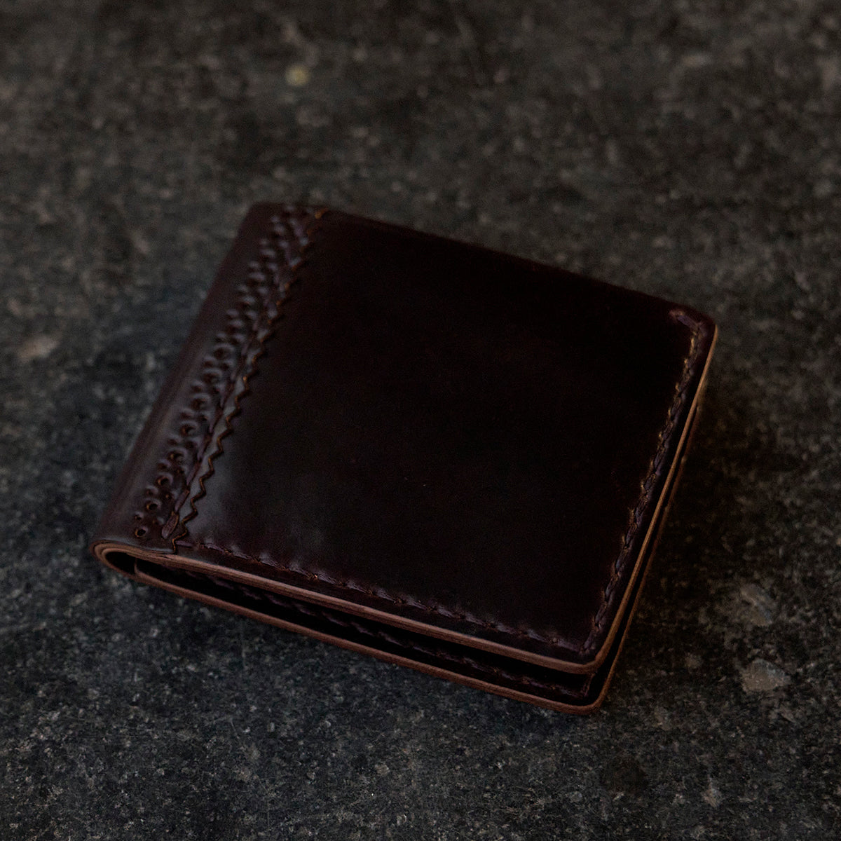 Shell Brogue Wallet No. 40 | Marble Green