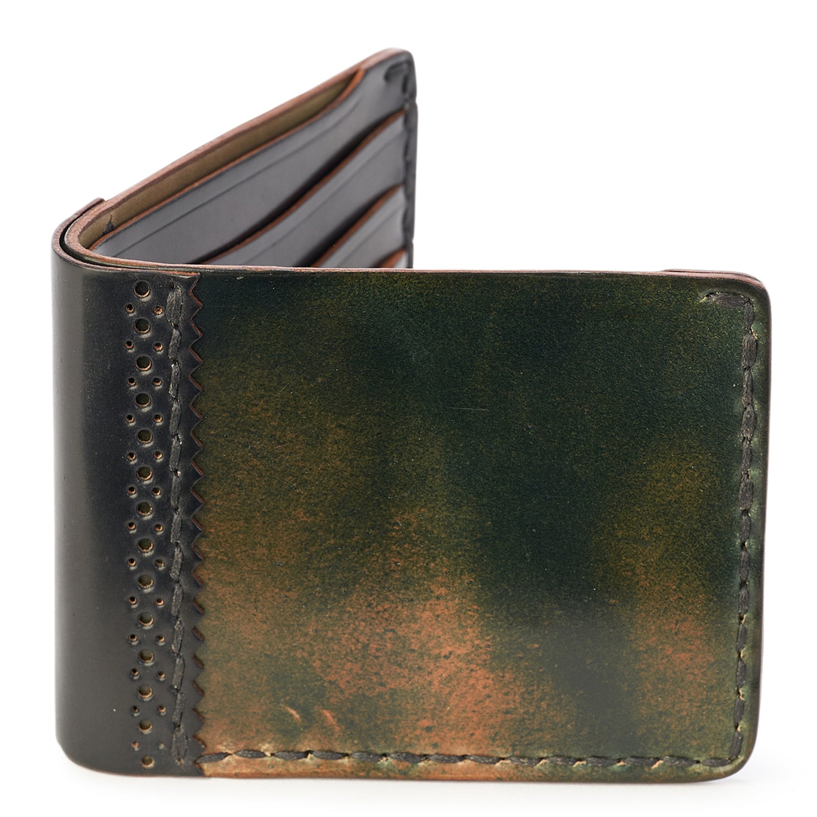 Shell Brogue Wallet No. 40 | Marble Green