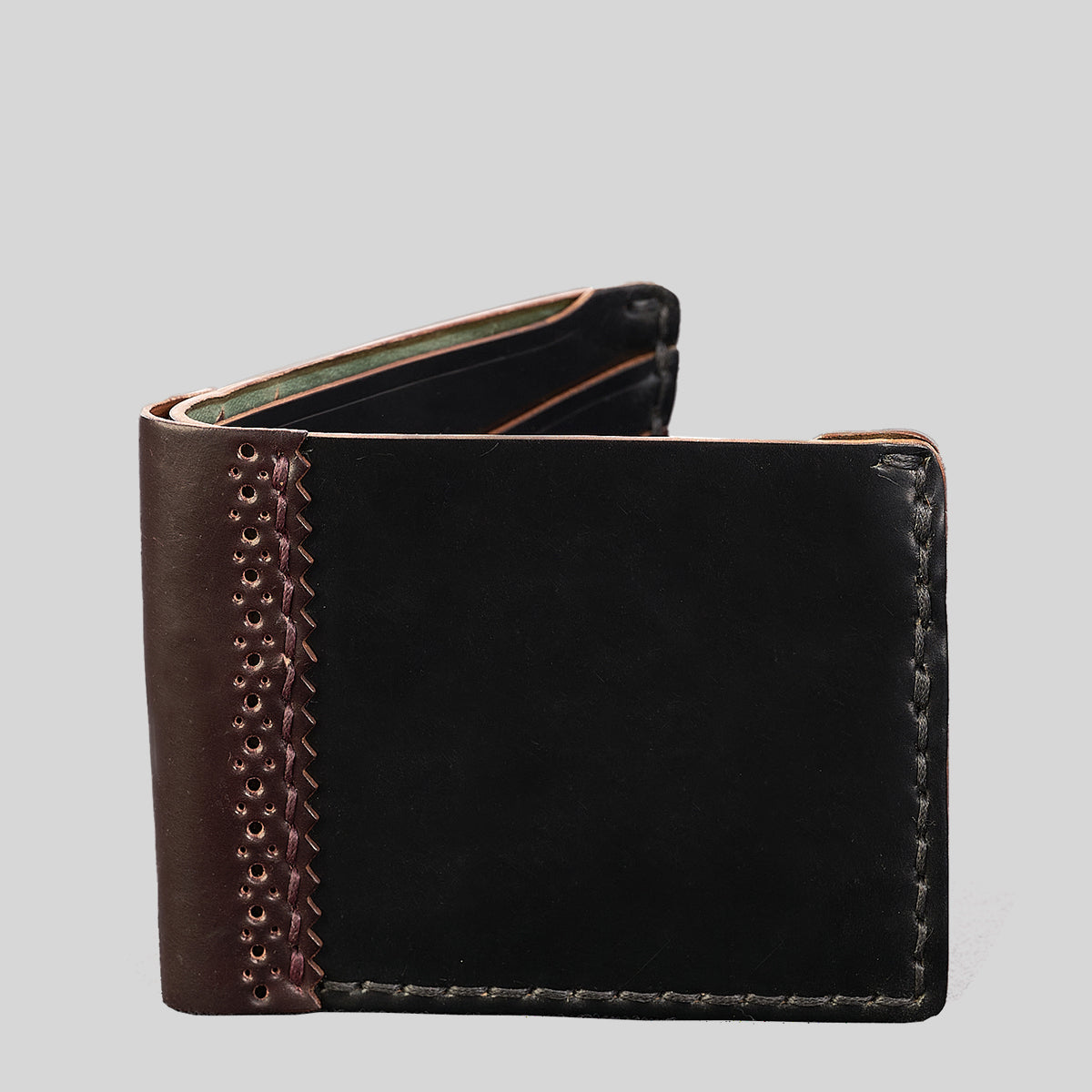 Shell Brogue Wallet No. 40 | Marble Green