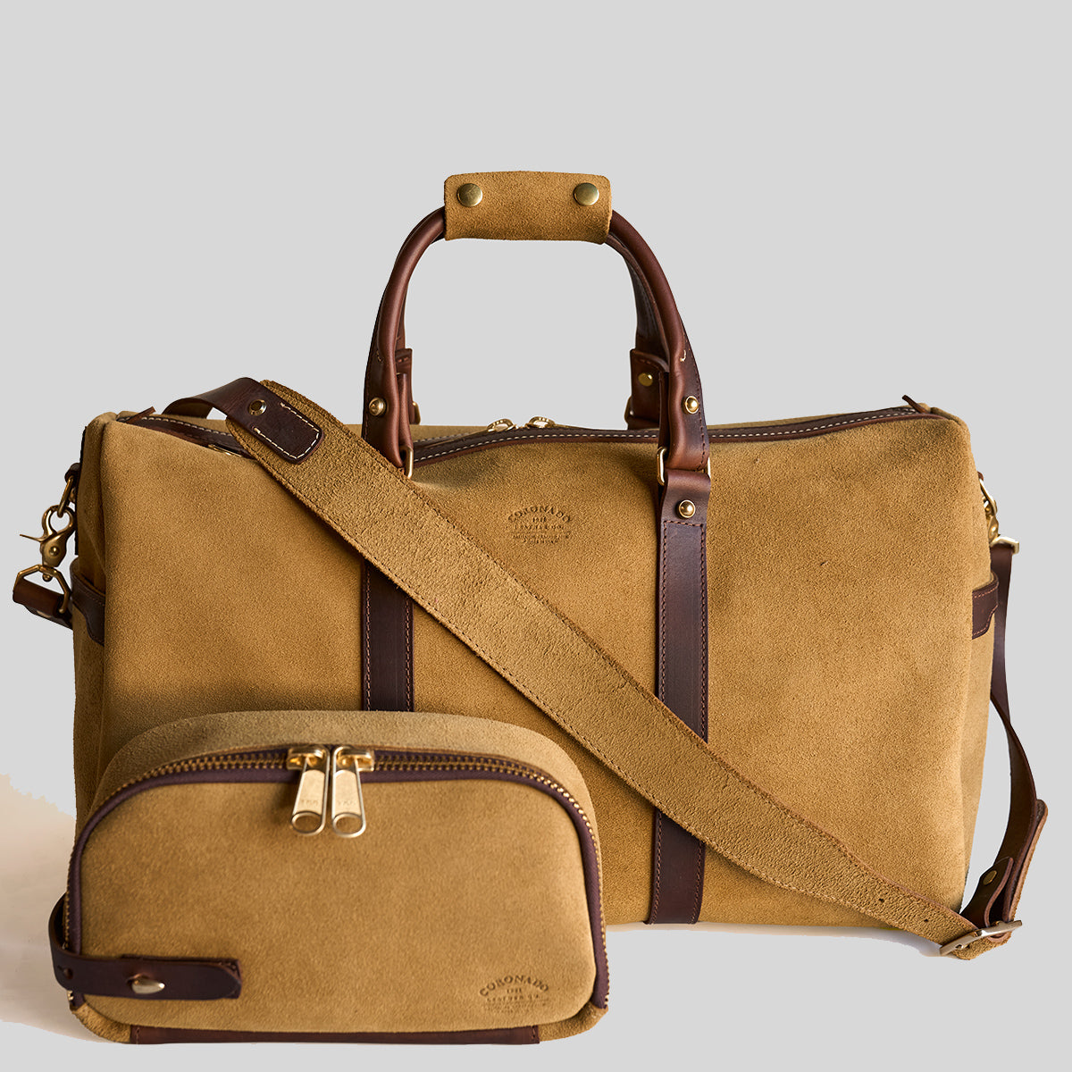No.007 Duffel Travel Set | Coyote Suede & Latigo