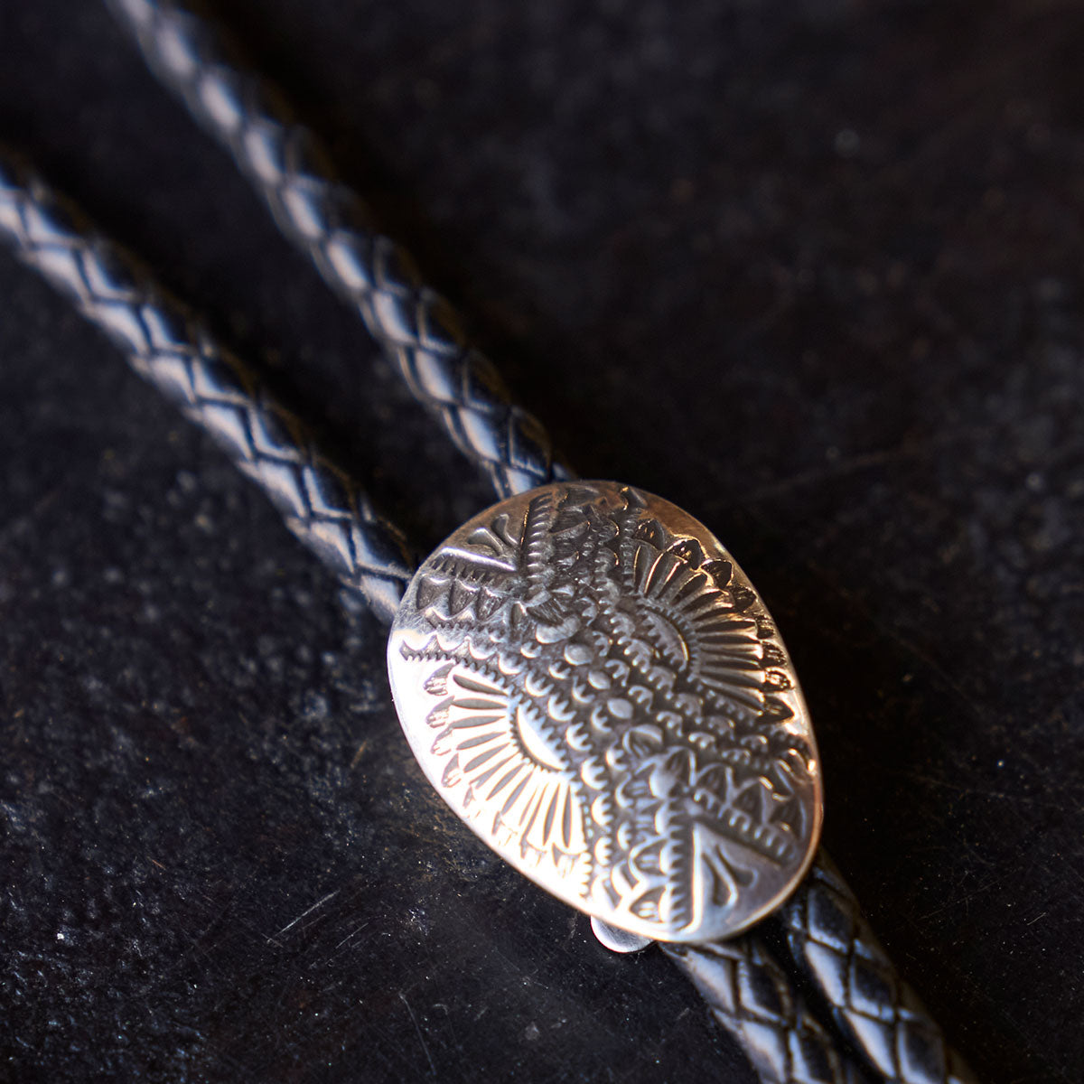 No.11 Braided Leather Bolo Tie | Sterling Silver