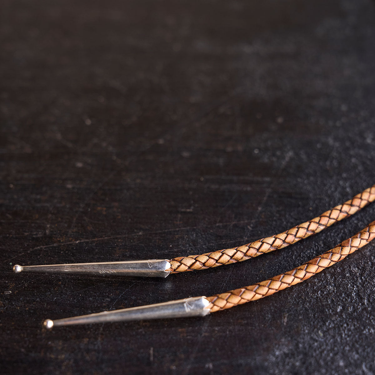 No.11 Braided Leather Bolo Tie | Sterling Silver
