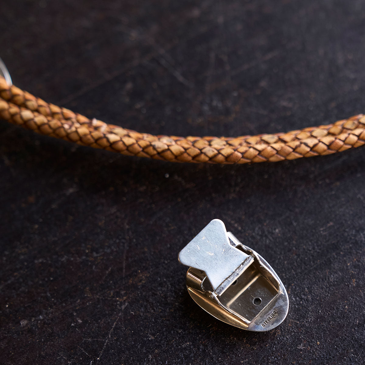 No.11 Braided Leather Bolo Tie | Sterling Silver