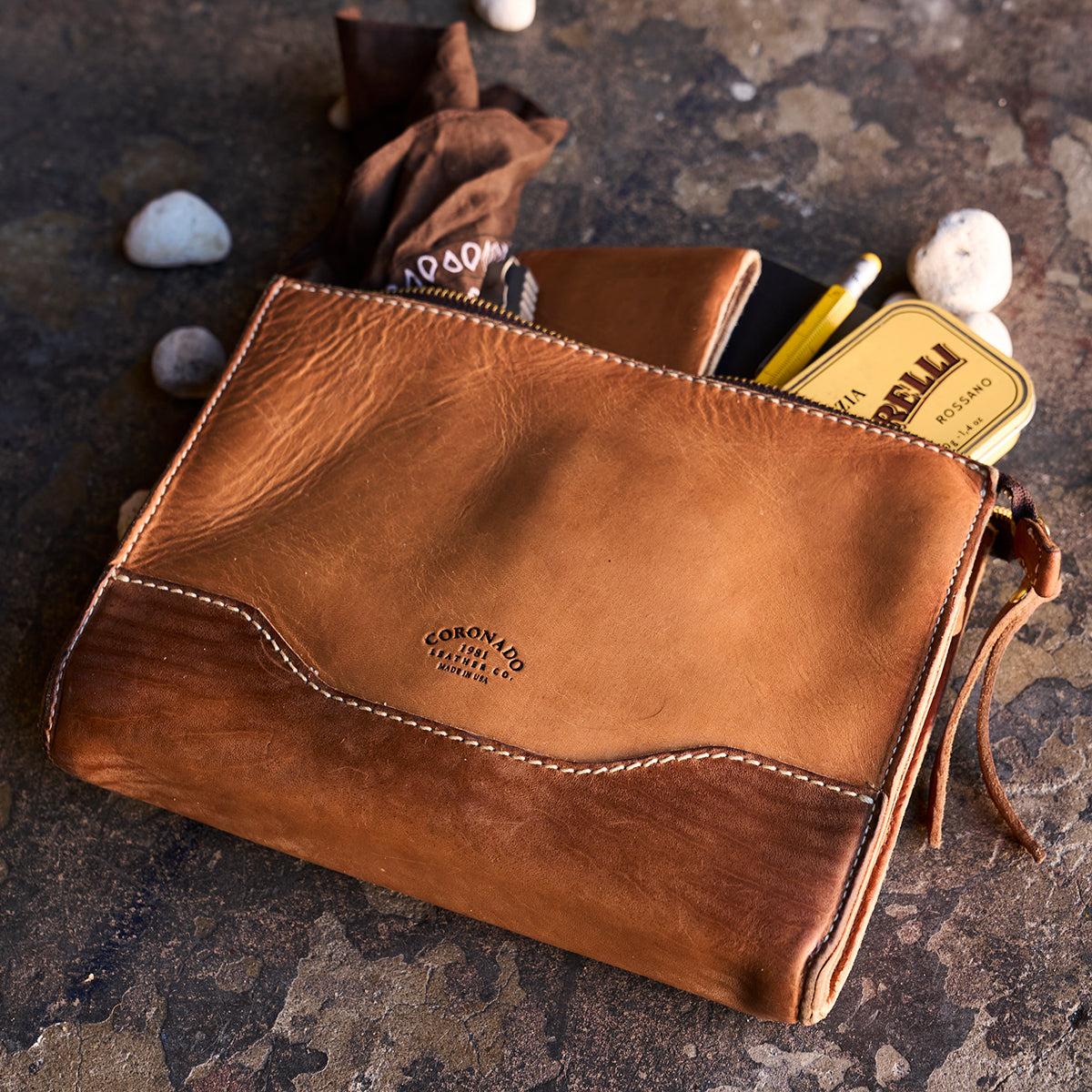 No.194 Utility Pouch | Stone-Washed Natural