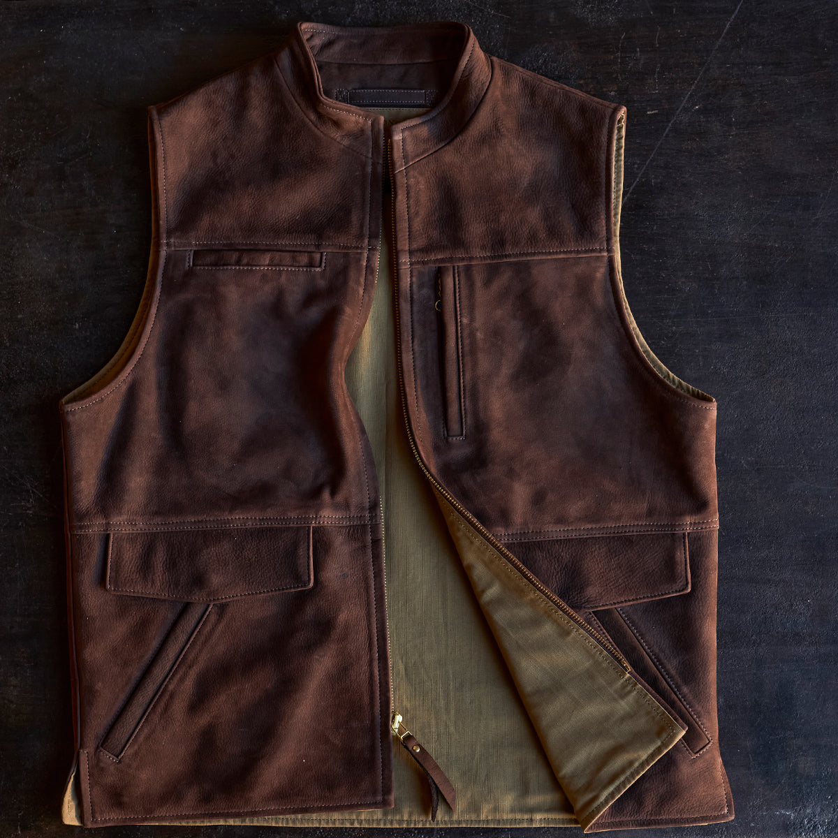 No.209 Kodiak Travel Vest | Nubuck Brown