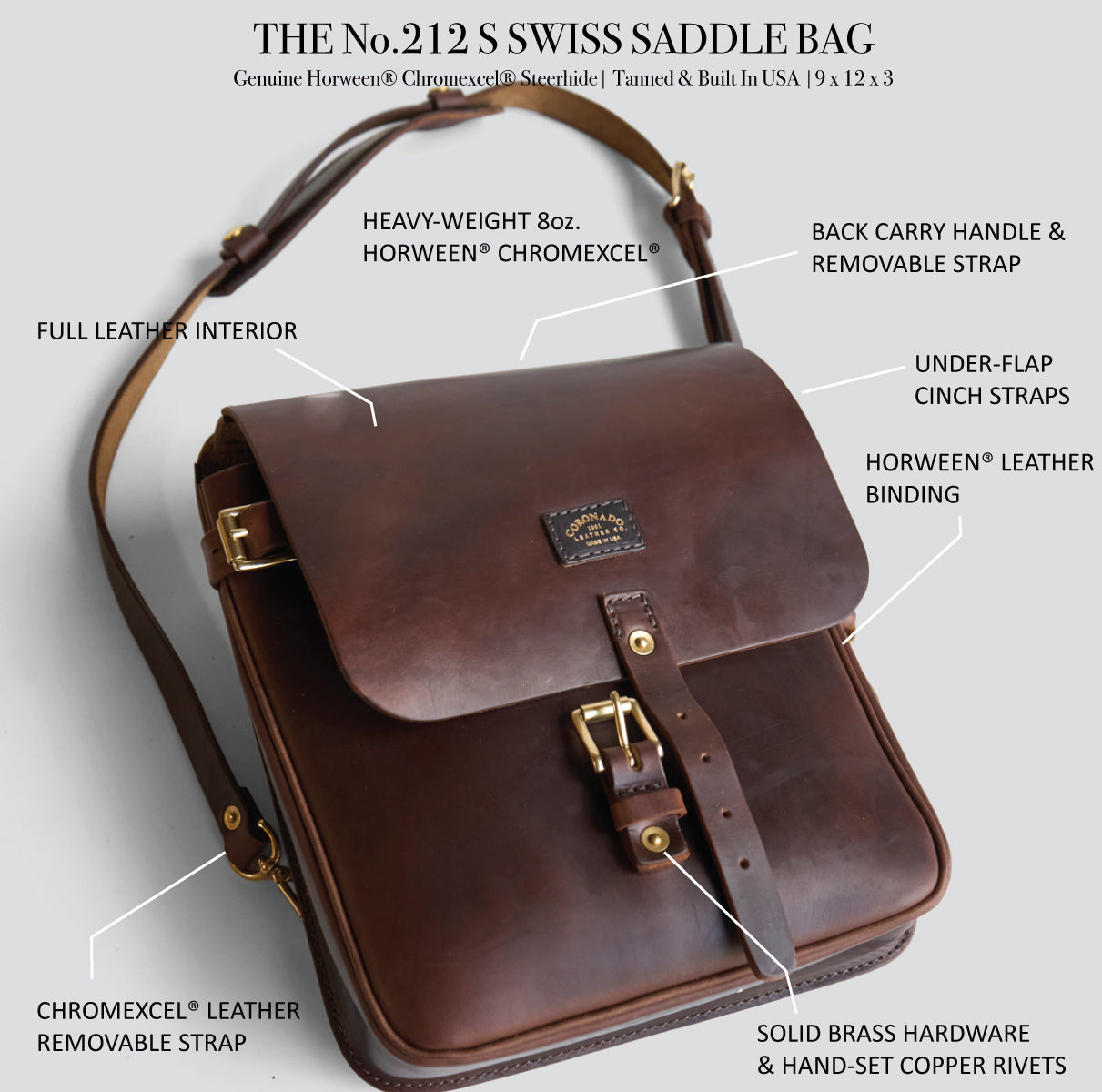 No.212 Swiss Saddle Bag No.212 | Brown CXL