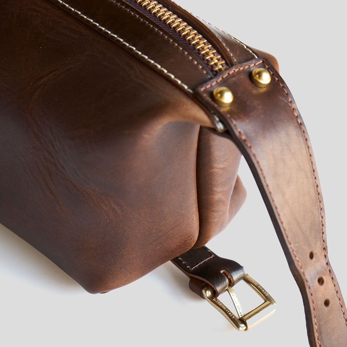 No.299 Travel Dopp | Horween® Brown Dublin & Shell LE
