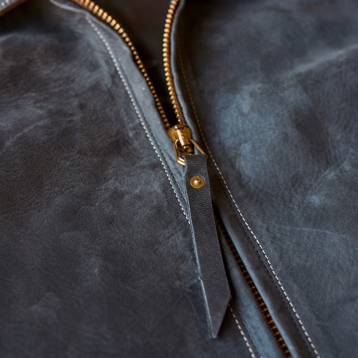 No.69 Union Jacket | Olive-Tanned Horsehide (Charcoal)