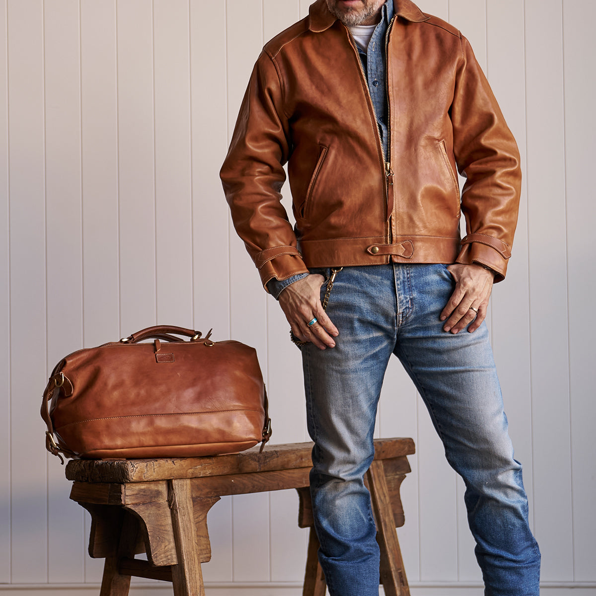 No.69 Union Jacket | Stone-Washed Horween® DHF Horsehide