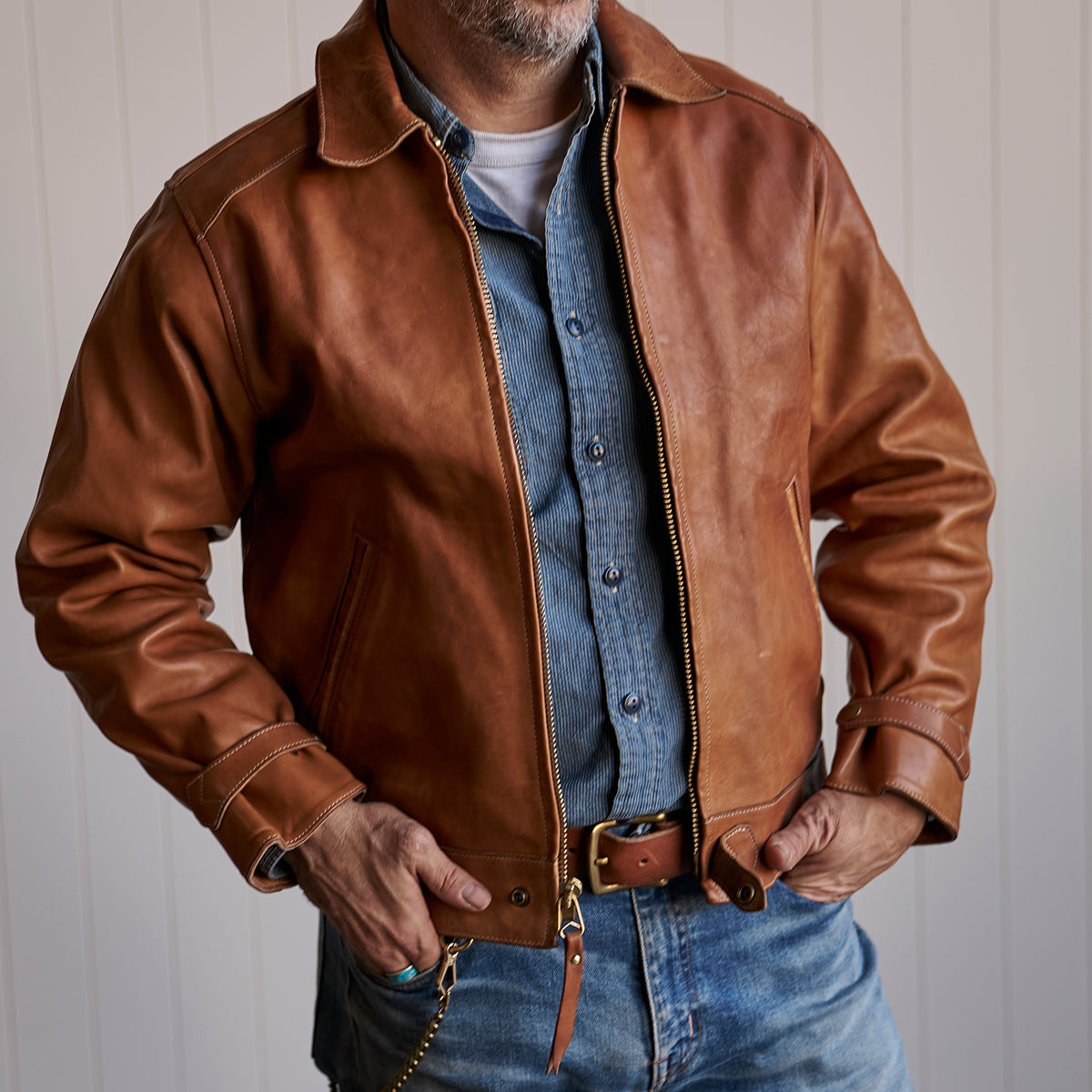 No.69 Union Jacket | Stone-Washed Horween® DHF Horsehide