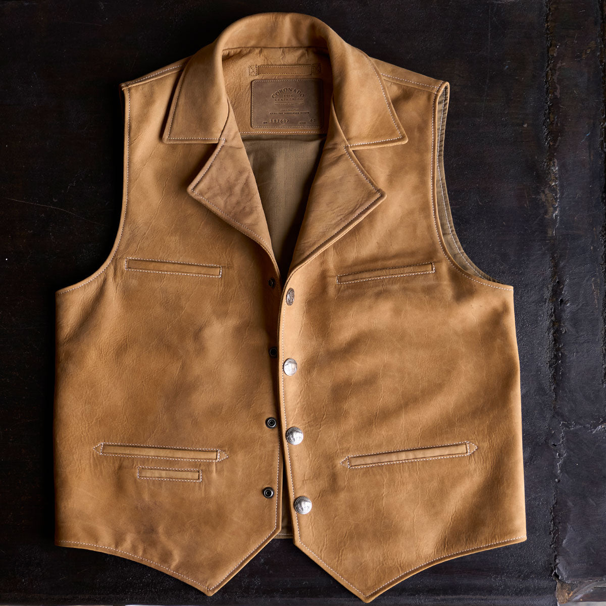 No.39 Nubuck Bison Ranchers Vest | NEW