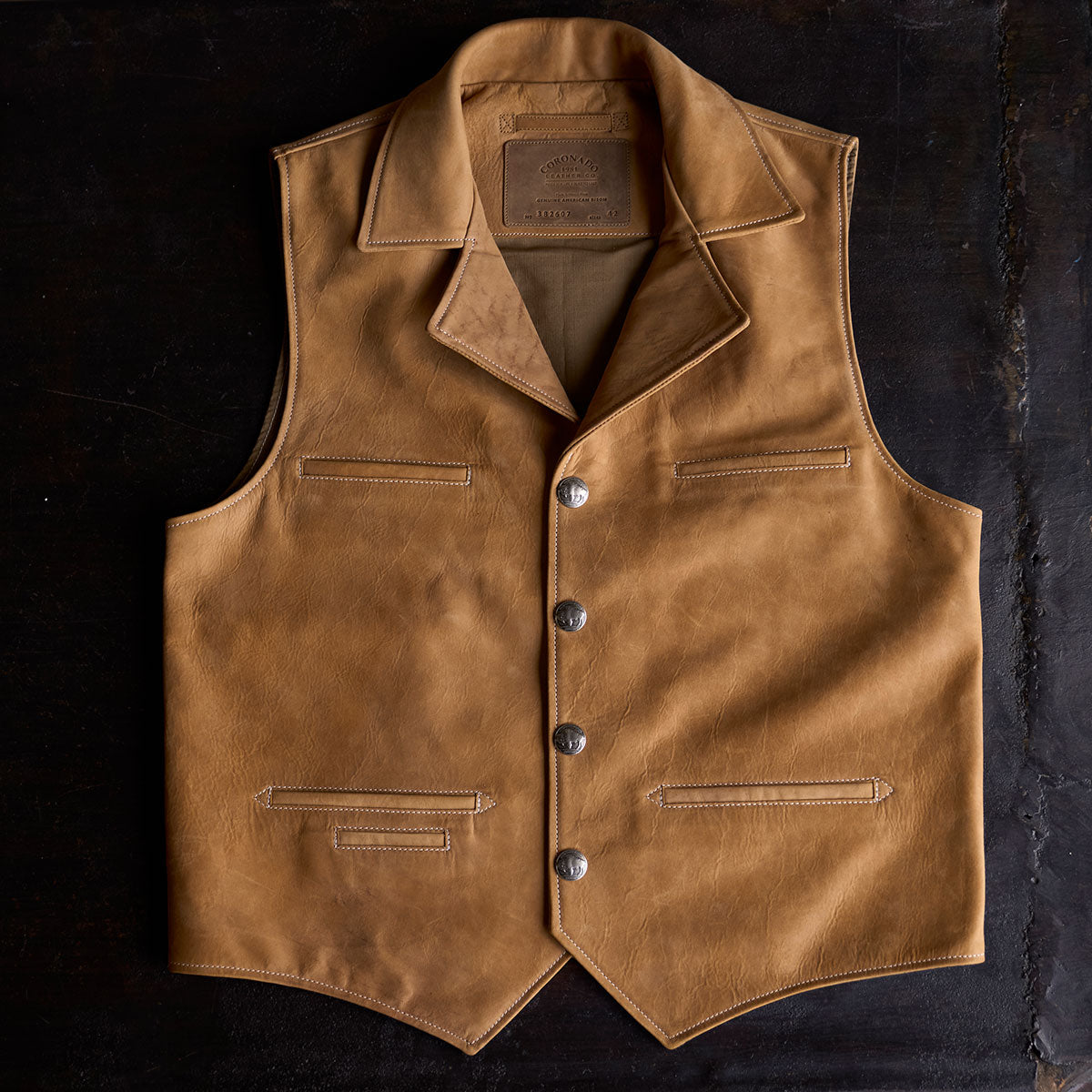 No.39 Nubuck Bison Ranchers Vest | NEW