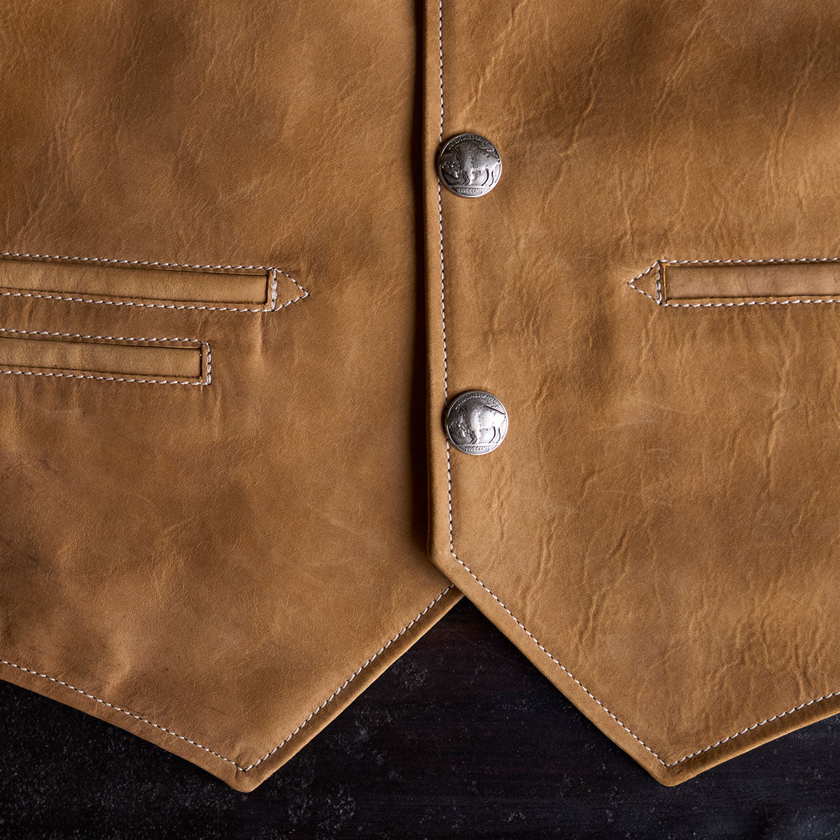 No.39 Nubuck Bison Ranchers Vest | NEW